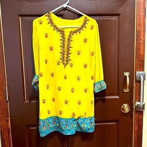 Indian yellow kurta